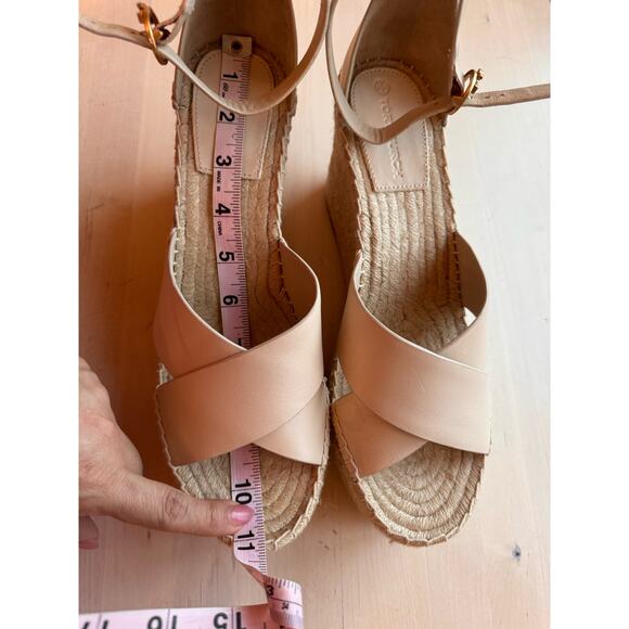 Tory Burch Tan Selby Espadrille Wedge Sandal size 11 - Picture 10 of 13